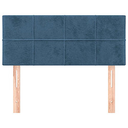 Avis Maison Chic Tête de lit moderne pour chambre - Décoration de lit Bleu foncé 90x5x78/88 cm Velours -MN76166