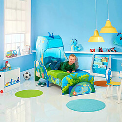 Worlds Apart Lit enfant et tiroir Dinosaures 142x77x138cm Bleu et vert