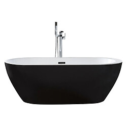 Beliani Baignoire îlot noire 150 x 80 cm NEVIS 