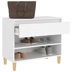 Acheter vidaXL Armoire à chaussures Blanc 70x36x60 cm Bois d'ingénierie