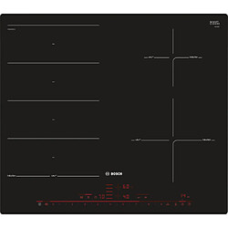 Bosch Serie 8 Table de Cuisson Électrique Digitale Tactile 7400W 4 Foyers Verre Noir 