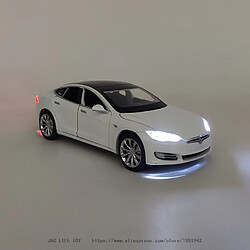 Universal Nouveauté 1: 32 Tesla Modèle en alliage Modèle de voiture jouet moulée sous pression Voiture jouet Livraison gratuite Jouets pour enfants Cadeaux pour enfants Jouets pour garçons | Voiture jouet moulée sous pression(blanche)