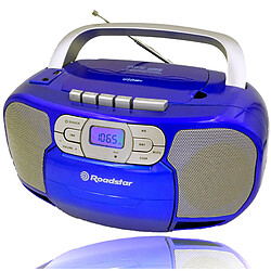 Radio CD Cassette Portable Numerique PLL FM, Lecteur CD-MP3, USB, AUX-IN, , Bleu, Roadstar, RCR-4635UMPBL pas cher