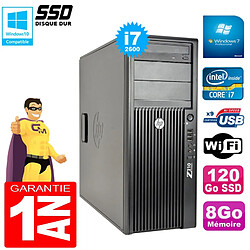 PC Tour HP WorkStation Z210 I7-2600 RAM 8Go Disque 120Go SSD Graveur DVD Wifi W7 · Occasion 