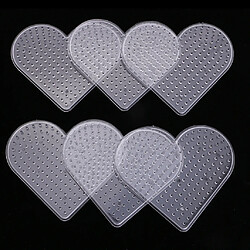 Avis 6pcs clair Perler Pergboard correspond à 5mm perle pour bricolage enfants artisanat amour