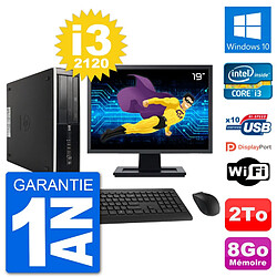 PC HP Compaq 6200 Pro SFF Ecran 19" i3-2120 RAM 8Go Disque 2To Windows 10 Wifi · Occasion 