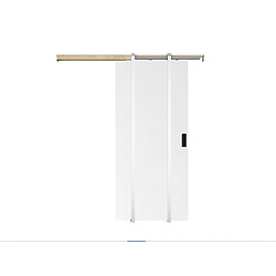 Avis Vente-Unique Porte coulissante avec système à galandage - H205 x L73 cm - MDF + PVC Blanc - VARIN II