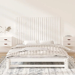 Avis Maison Chic Tête de lit scandinave pour lit adulte,Meuble de chambre murale Blanc 147x3x90 cm Bois massif de pin -MN77996