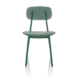 Chaise visiteur / chaise de jardin ARTIFO HOL Plastique vert hjh OFFICE 