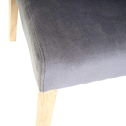 Decoshop26 Lot de 4 chaises de salle à manger / cuisine en tissu velours gris CDS04510 pas cher