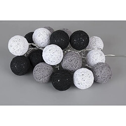 Corep Guirlande lumineuse LED Bubble 20 boules 3 m noir, gris et blanc