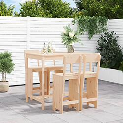 Maison Chic Table de bar et chaises d'extérieur 5 pcs,Ensemble de bar de jardin pour relax bois de pin massif -GKD156762