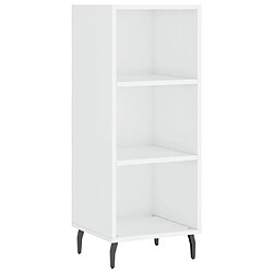 Maison Chic Buffet,Meuble de Rangement,commode pour salon,Cuisine blanc brillant 34,5x32,5x90 cm bois d'ingénierie -MN24252