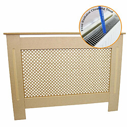 Monstershop Cache Radiateur en MDF Naturel Personnalisable de 111,5cm de large