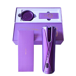 Universal Pince à friser automatique sans fil machine à friser en céramique électrique USB rechargeable ondes frisées affichage LCD machine à ondes rotatives | fer à friser (violet) 