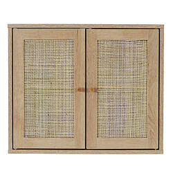 The Home Deco Factory Armoire murale 2 portes Bali en cannage - Marron