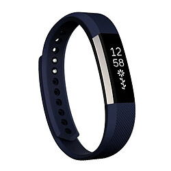 Wewoo Bracelet bleu foncé pour Watchband Alta Watch en silicone à texture oblique, grande taille, longueur: environ 22cm 