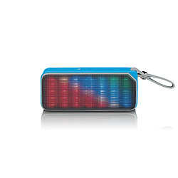 Lenco Enceinte Bluetooth® étanche aux projections d'eau avec effets lumineux BT-191BU Bleu 