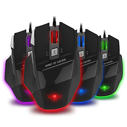 Souris PRO GAMING Spirit Of Gamer PRO-M8 Gaming & Multimédia 7 BOUTONS LED RGB 8G 3500DPI RAPID FIRE