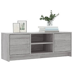 Avis Maison Chic Meuble TV scandinave gris - Banc TV pour salon Sonoma 102x30x37,5 cm bois d'ingénierie -MN35828