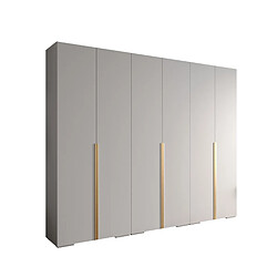 Abiks Meble Armoire Inova 1 À Portes Battantes 236,7/300/47 6 Portes (bianco/d’oro)