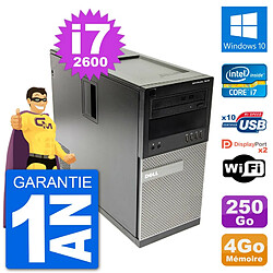 PC Tour Dell 7010 Intel Core i7-2600 RAM 4Go Disque Dur 250Go Windows 10 Wifi · Occasion 