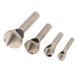 Acheter 4pcs HSS chanfreins bits outil d'ébavurage outil de coupe du bois naturel