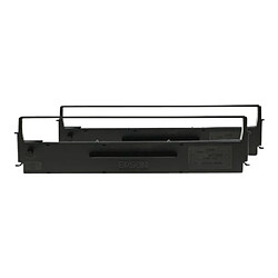 Epson SIDM Black Ribbon Cartridge for LQ-350/300+/300+II, Dualpack (C13S015646) 