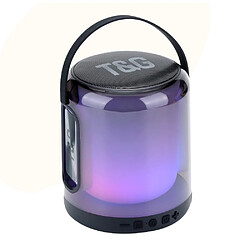 Yonis Enceinte Bluetooth Lumineuse 360° RGB Sans Fil Subwoofer Enceinte Bluetooth Lumineuse 360 RGB Basses Puissantes Autonomie Longue Durée Noir YONIS