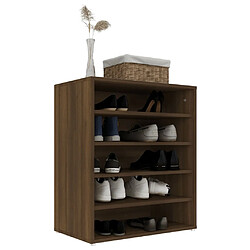 Avis vidaXL Meuble à chaussures Chêne marron 60x35x70 cm Bois d'ingénierie