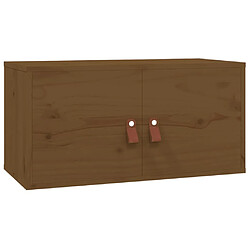 Avis Maison Chic Lot de 2 Armoires murales,Meuble de Rangement,Armoire Suspendue Marron miel 60x30x30 cm Pin massif -MN64328