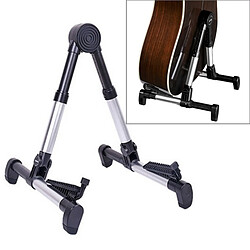 Wewoo Simple Pliant Vertical Guitare Violon argent Ukulele Bracket Musical Instrument Stand 