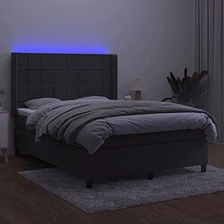 Avis Sommier à lattes,Cadre à lattes de lit pour Adulte matelas et LED Gris foncé 140x190 cm -MN74949