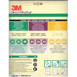 3M - 638760 - SandBlaster - Papier abrasif 230 mm x 280 mm - P120 - 9 Feuilles