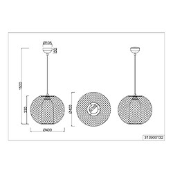 Avis TRIO LIGHTING Suspensions Filo Noir mat 1x60W E27