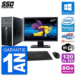 PC Tour HP Pro 6300 CMT Ecran 27" Intel G630 RAM 8Go SSD 120Go Windows 10 Wifi - Occasion