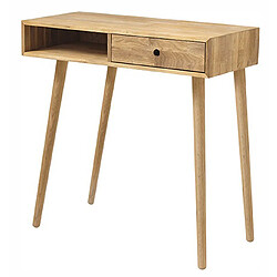 Pegane Console / Table d'entrée en chêne massif huilé - L.80 x H.80 x P.35 cm