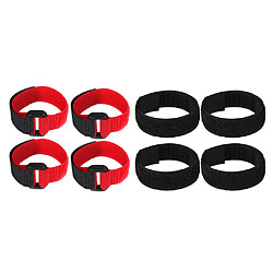 8pcs Collier De Réduction De Corneille Sans Corneille Pour Coqs Ceinture Sans Bruit Noir + Rouge