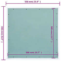 vidaXL Panneau d'accès Cadre en aluminium plaque de plâtre 500x500 mm pas cher