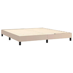 Acheter Maison Chic Lit Adulte - Lit simple Lit à sommier tapissier avec matelas moelleux - Meuble de Chambre - Cappuccino 180x200 cm -MN70959