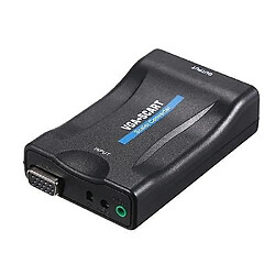 Universal VGA To Scart Converter Video Audio Converter Video Adapter 1080p pour la télévision et le projecteur