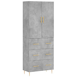 Maison Chic Buffet,Meuble de Rangement,commode pour salon,Cuisine Gris béton 69,5x34x180 cm Bois d'ingénierie -MN66492