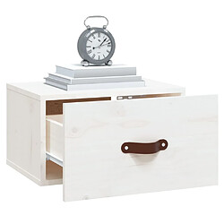 Acheter Maison Chic Table de chevet murale - Table de Nuit Blanc 40x29,5x22 cm