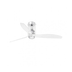 faro Plafonnier ventilateur Mini Acier,diffuseur Verre 32,4 Cm