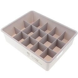 Organisateur de rangement pour sous-vêtements en plastique, tiroir pour conteneur à chaussettes, 15 grilles, noir