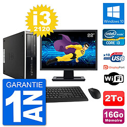 PC HP Compaq 6200 Pro SFF Ecran 22" i3-2120 RAM 16Go Disque 2To Windows 10 Wifi · Occasion 