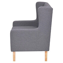 Acheter Helloshop26 Fauteuil chaise siège lounge design club sofa salon tissu gris 1102324