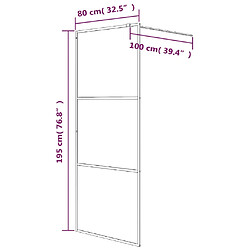 Maison Chic Paroi de douche | Écran de douche | Cloison de douche Argenté 80x195 cm Verre ESG transparent -GKD93047 pas cher