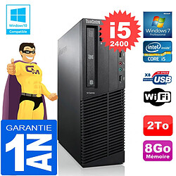 PC Lenovo M92p SFF Core I5-2400 Ram 8Go Disque 2 To Graveur DVD Wifi W7 - Occasion