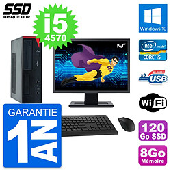 PC Fujitsu E520 DT Ecran 19" Intel i5-4570 RAM 8Go SSD 120Go Windows 10 Wifi - Occasion